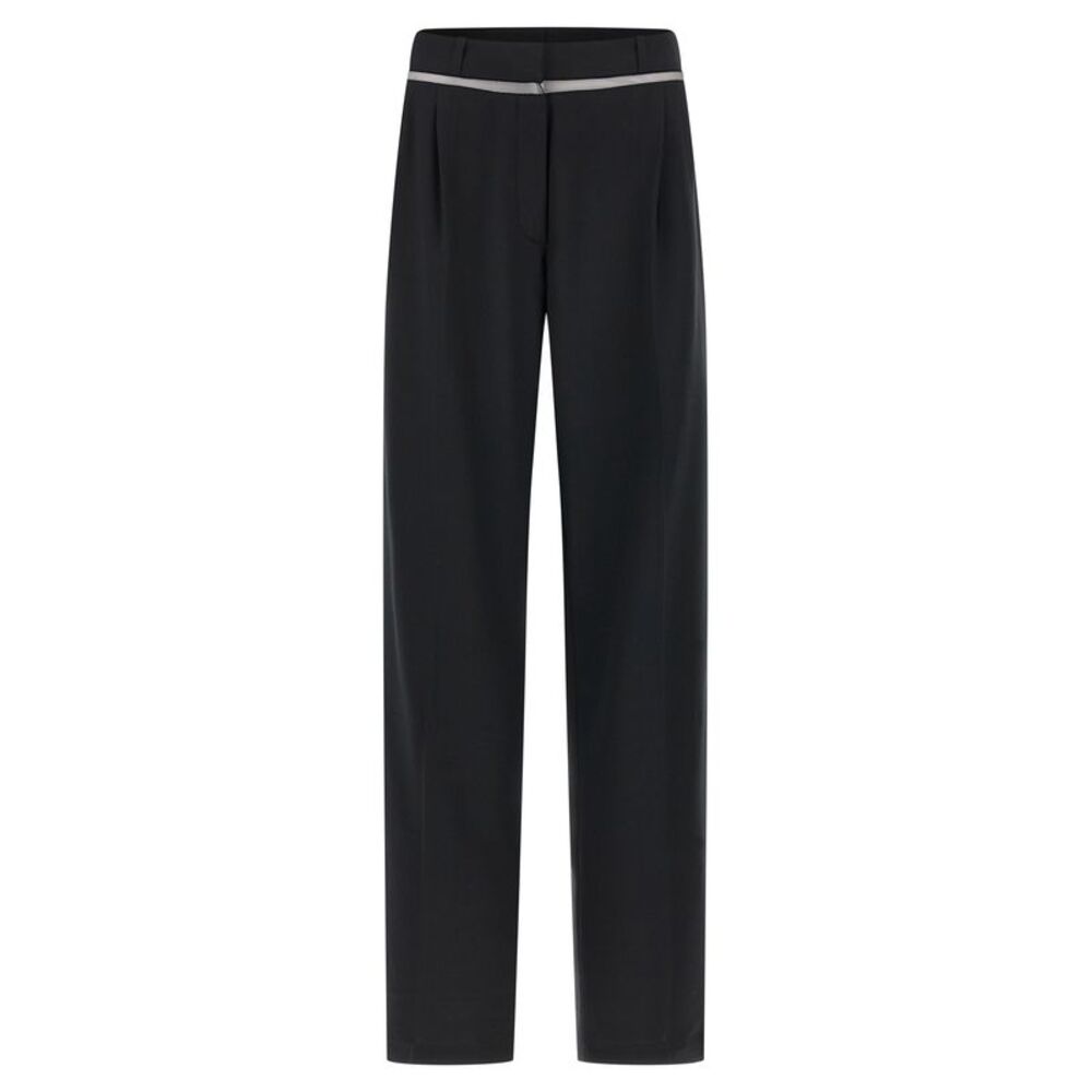 Nensi Dojaka Black Virgin Wool Casual Women's Pants